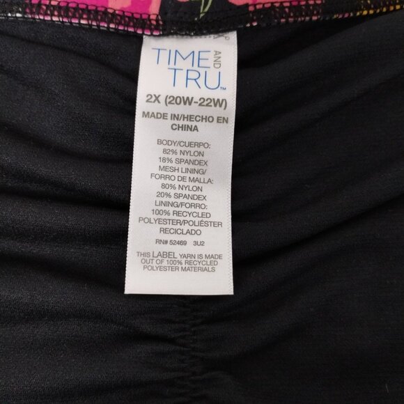 Time and Tru Womens 2XL Blooming Floral Mid Rise Ruched Back Bikini Bottom - Picture 4 of 5